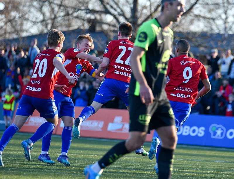 Jakob Romsaas noterte seg for sin første Obosliga-scoring mot Brann.