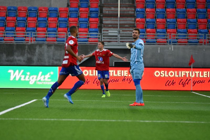 Johannes Nuñez etter at han har utlignet etter et flott angrep.